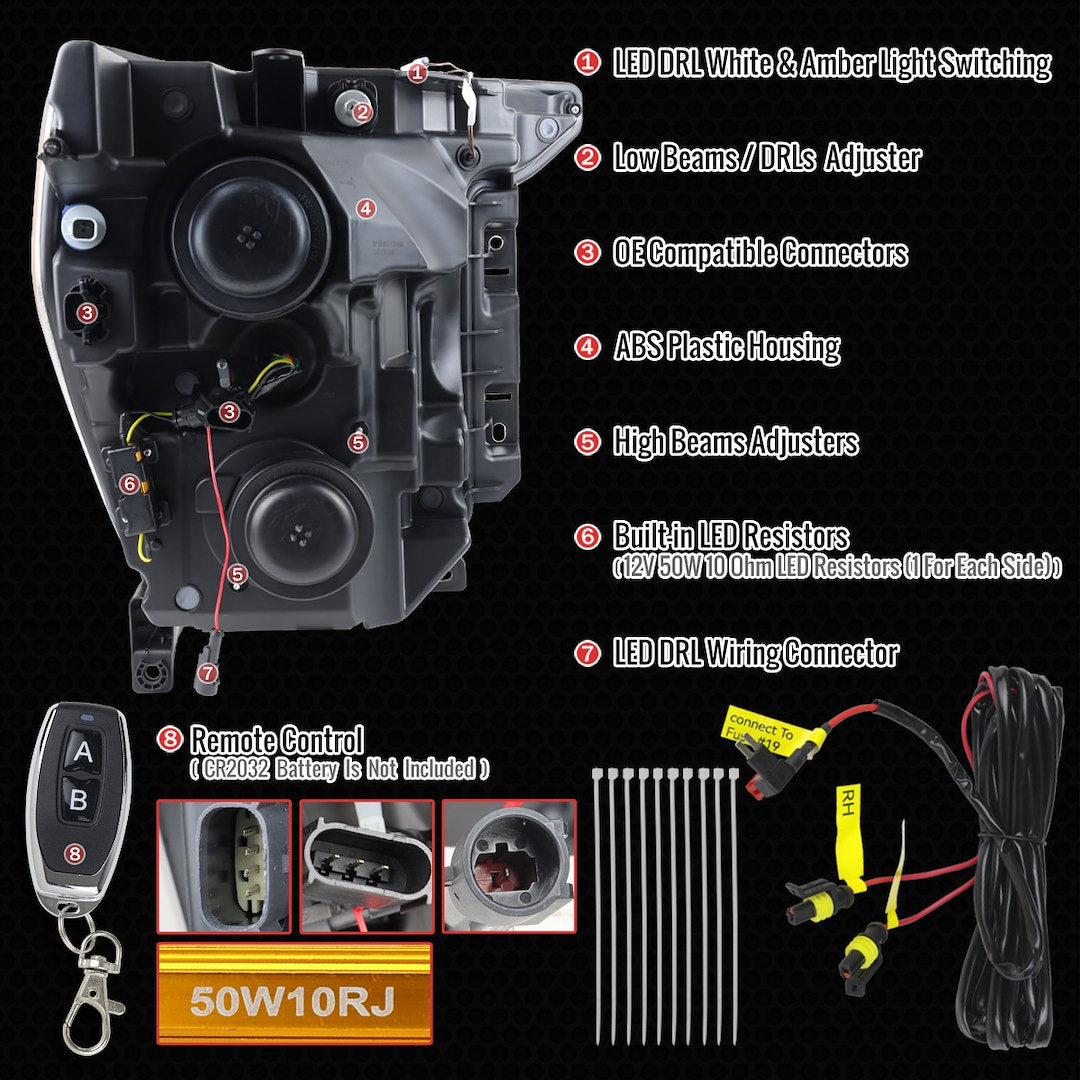 Spec-D Tuning 2lhe-F15021l-Sq-Rs Headlight Assembly||2lhe-F15021h-Sq-Rs_5.Jpg||90||sdt15021lsqrs||2219459