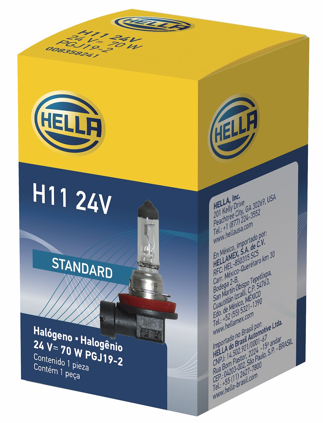 Hella H11 24v Headlight Bulb||h11 24v.Pt95.Jpg||87||h57h1124v||1181382