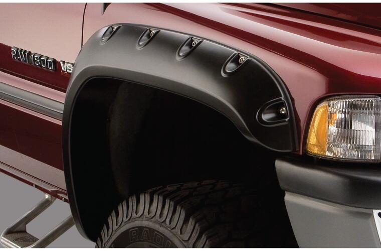 Product of Bushwacker 50029-02 Pocket Style/ Exposed Fasteners Black Fender Flare - Set Of 2