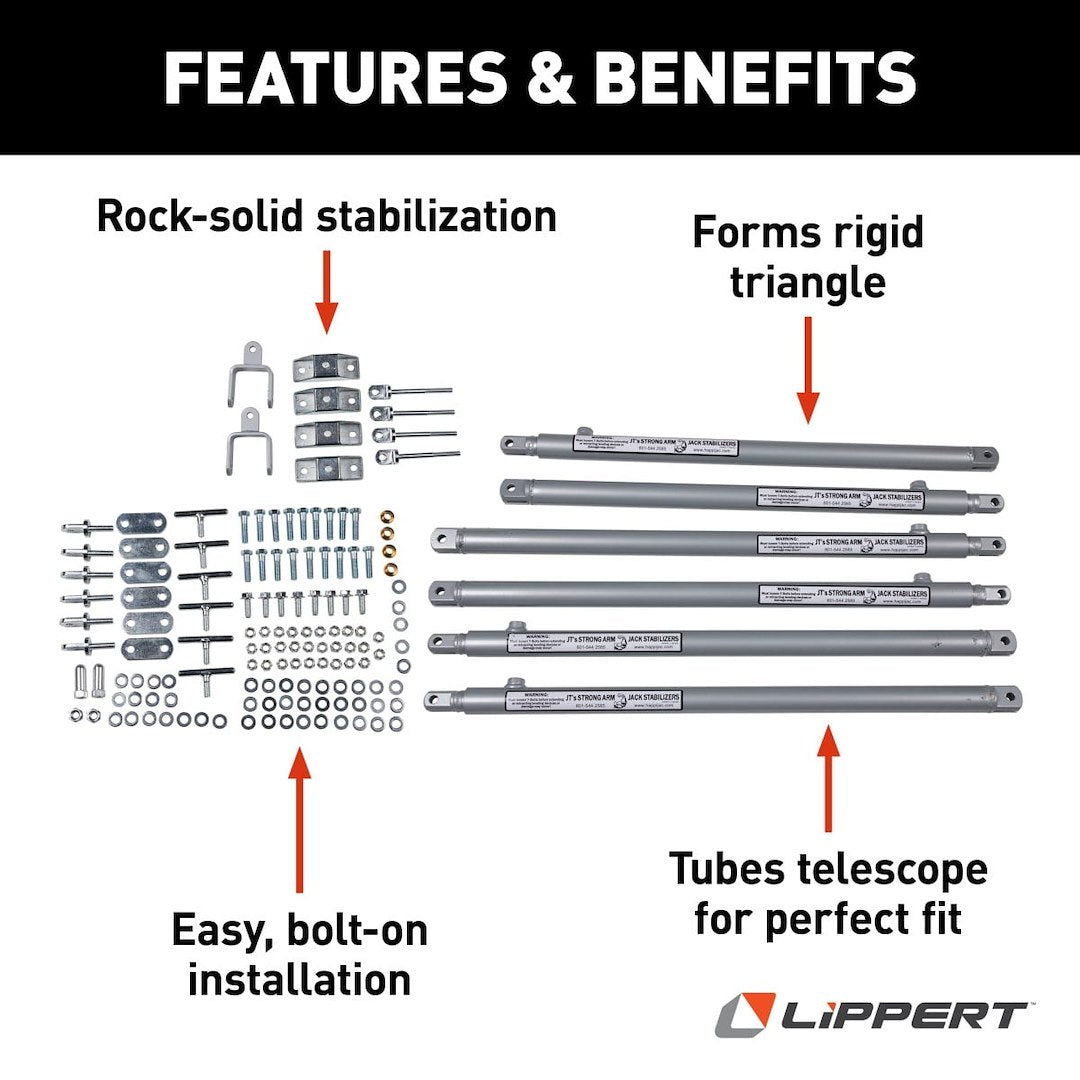 Product of Lippert Components 191024 Trailer Stabilizer Jack Stand Lock Arm