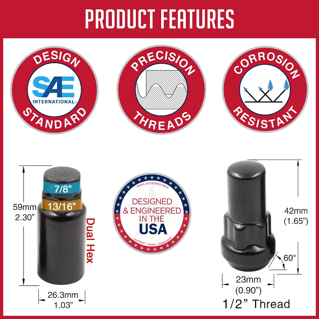 Product of Coyote Wheel Accessories 741142jblk Wheel Lock