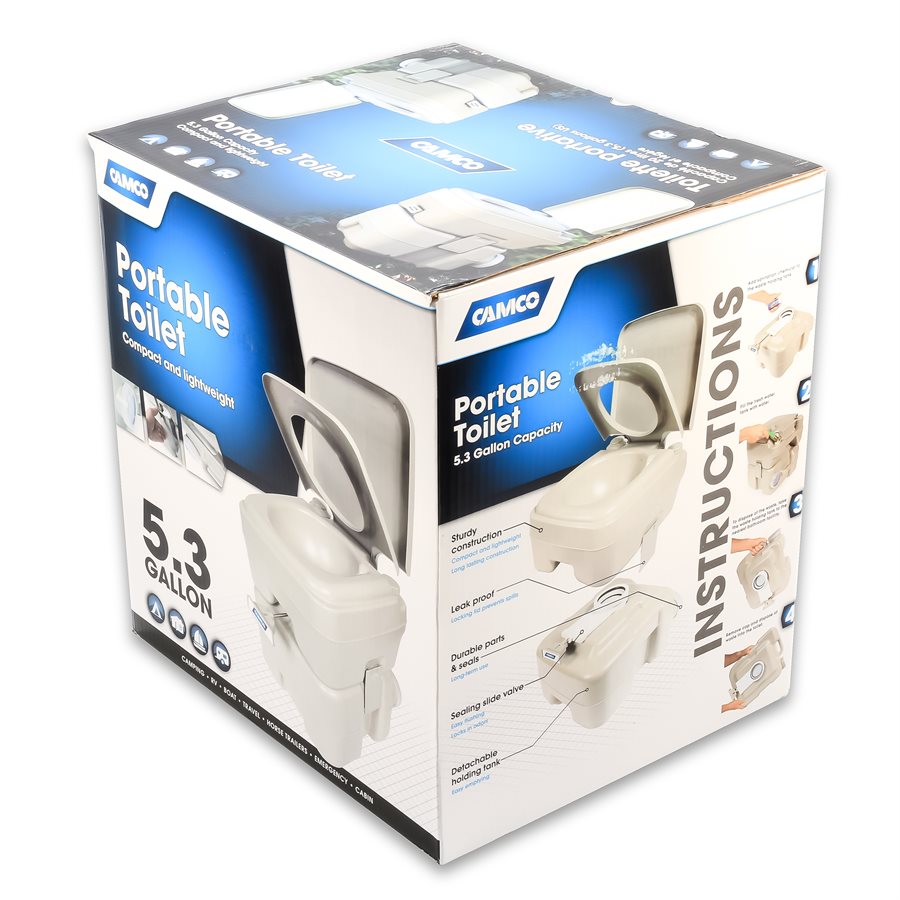 Product of Camco 41541 Portable Pull Slide Valve Flush Toilet , 9 Inch