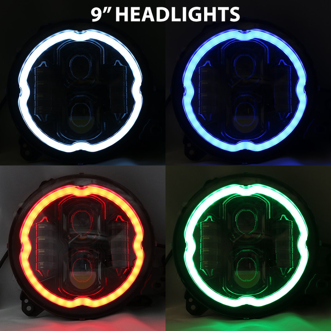 Race Sport Lighting Rs9rgbw Headlight Assembly||||88||rslrs9rgbw||1916718