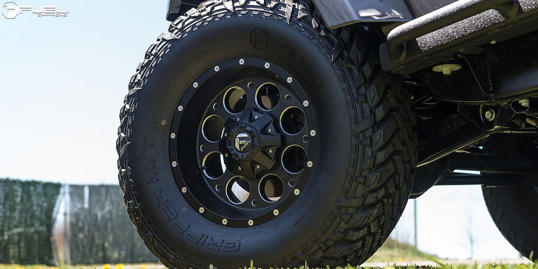 Product of Fuel Off Road 15x8 Black With Natural Accents Wheel - 5x4.75 Bolt Pattern