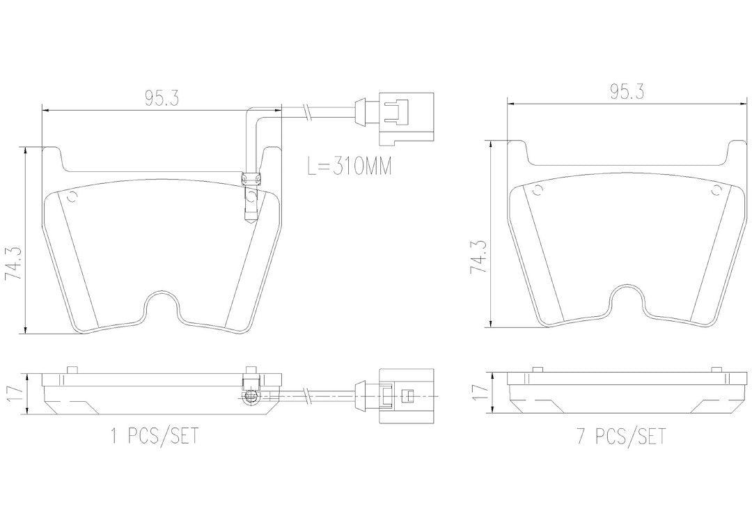 Product of Brembo P85152N Brake Pad - Set Of 4
