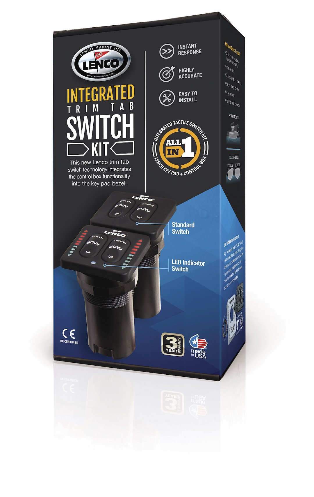 Product of Lenco 15169-001 Boat Trim Tab Switch