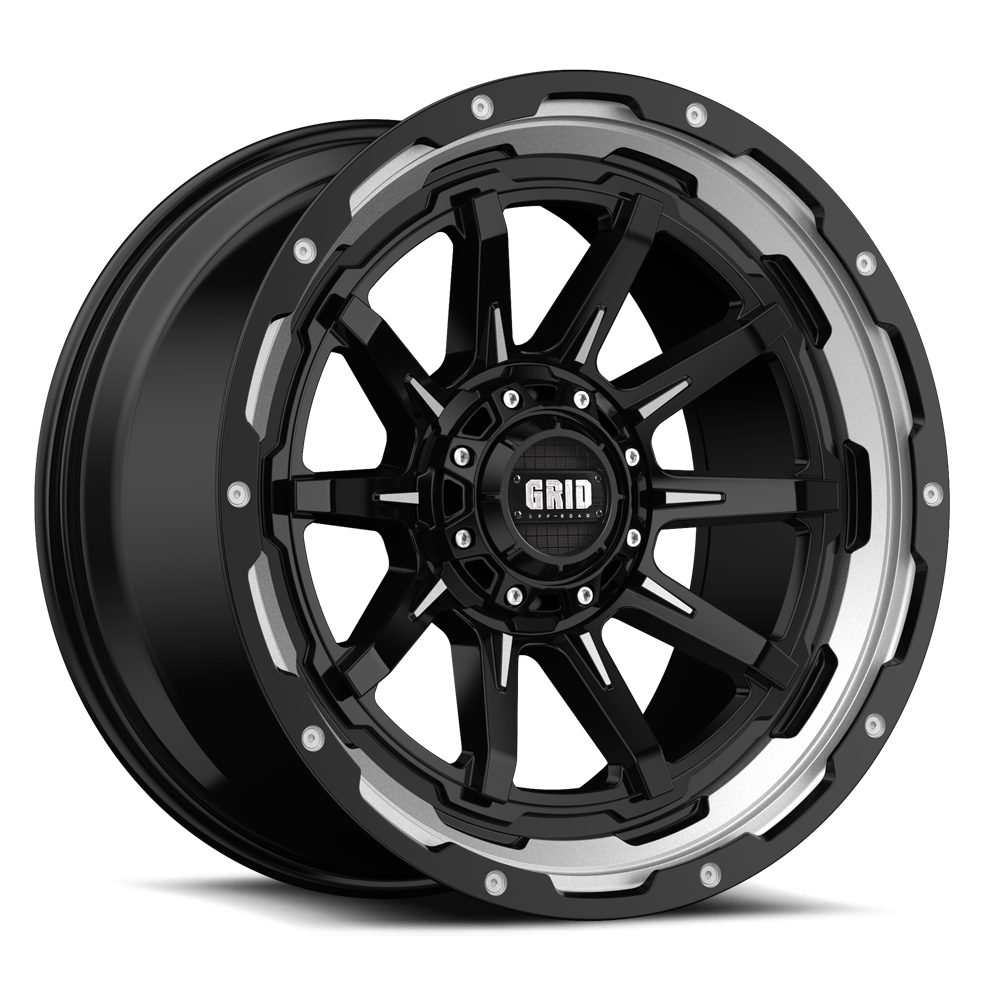 Product of Grid Wheels 20x10 Black With Natural Accents Wheel - Not Applicable Bolt Pattern
