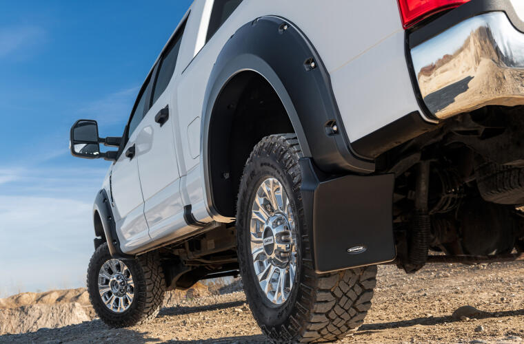 Product of Bushwacker 20942-02 Pocket Style/ Exposed Fasteners Black Fender Flare - Set Of 4