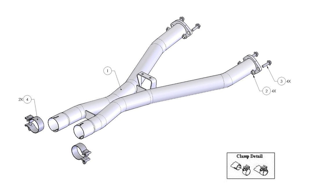 Borla 60087 Exhaust Crossover Pipe||60087_1.Jpg||86||b2560087||2111446