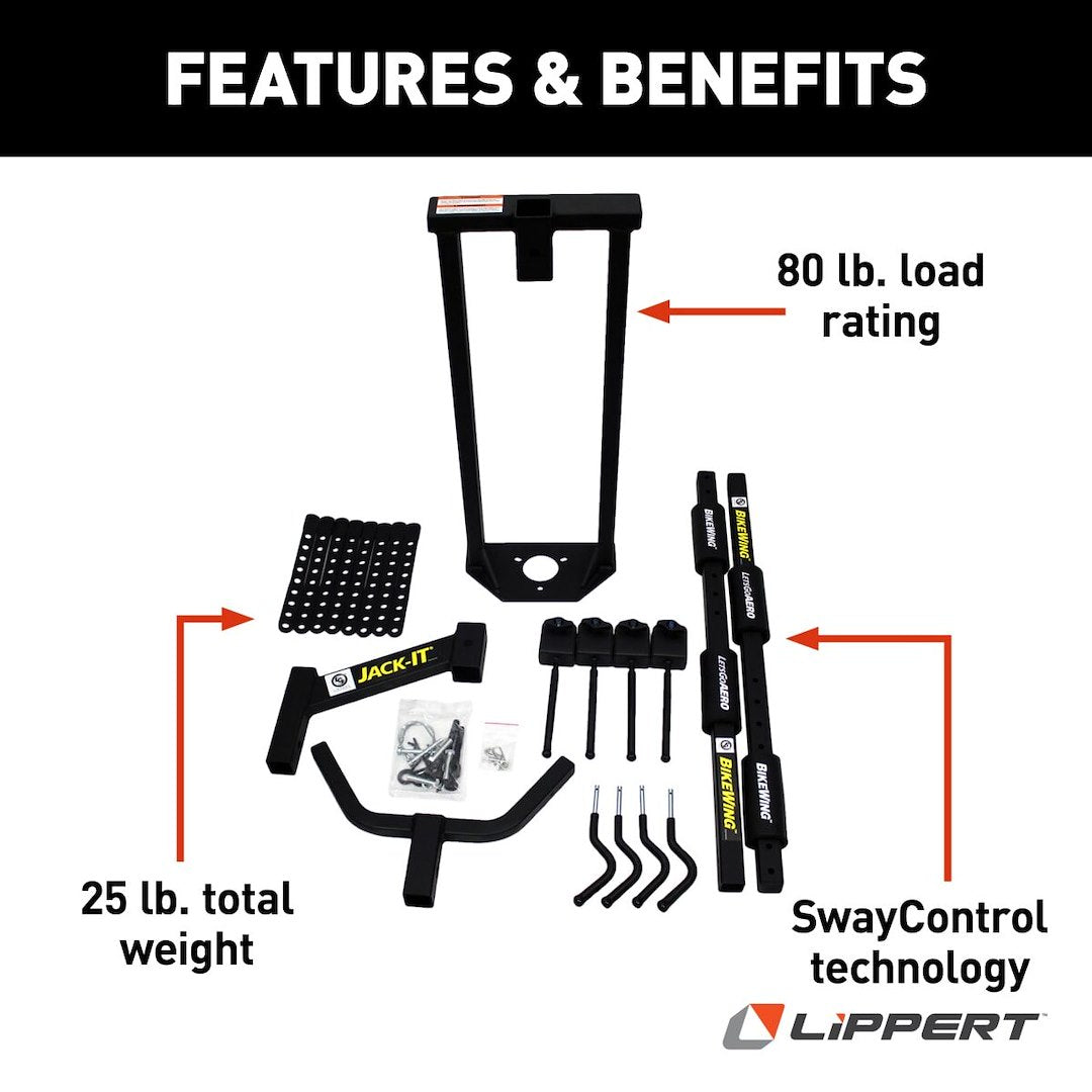 Product of Lippert Components 429756 Bike Rack - Trailer Tongue Mount Adapter