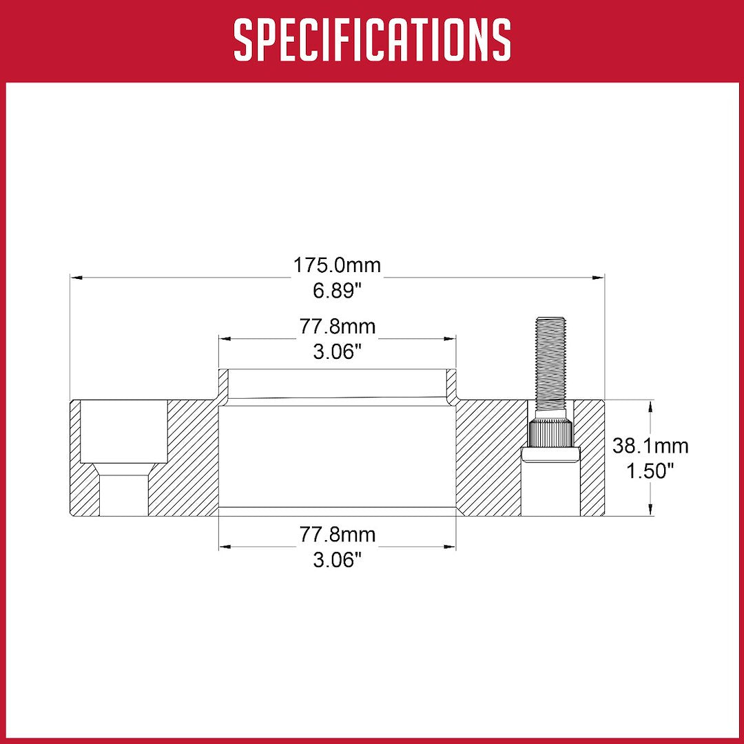 Coyote Wheel Accessories 6550-6550h-C14 Wheel Adapter||5_Specifications_1.Jpg||89||rev506550hc14||1035267