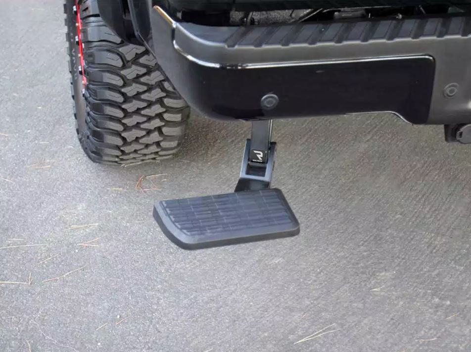 Product of Amp Research 75302-01A Black Powder Coated Aluminum Truck Step