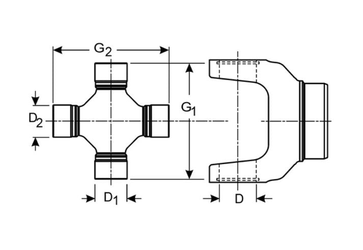 Dana/ Spicer 5-1410x Universal Joint||5-1410x_10.Jpg||95||dsp51410x||901460