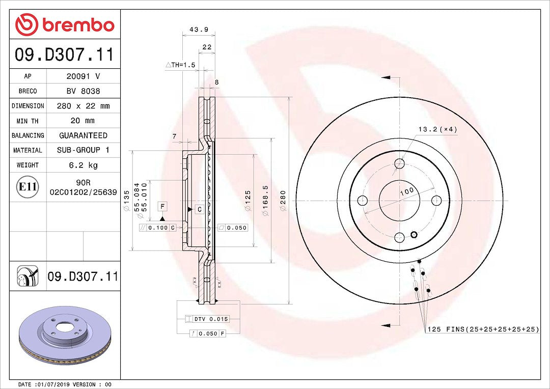Brembo 09d30711c02 Brake Rotor||09d30711c02_4.Jpg||89||brm09d30711||1684355