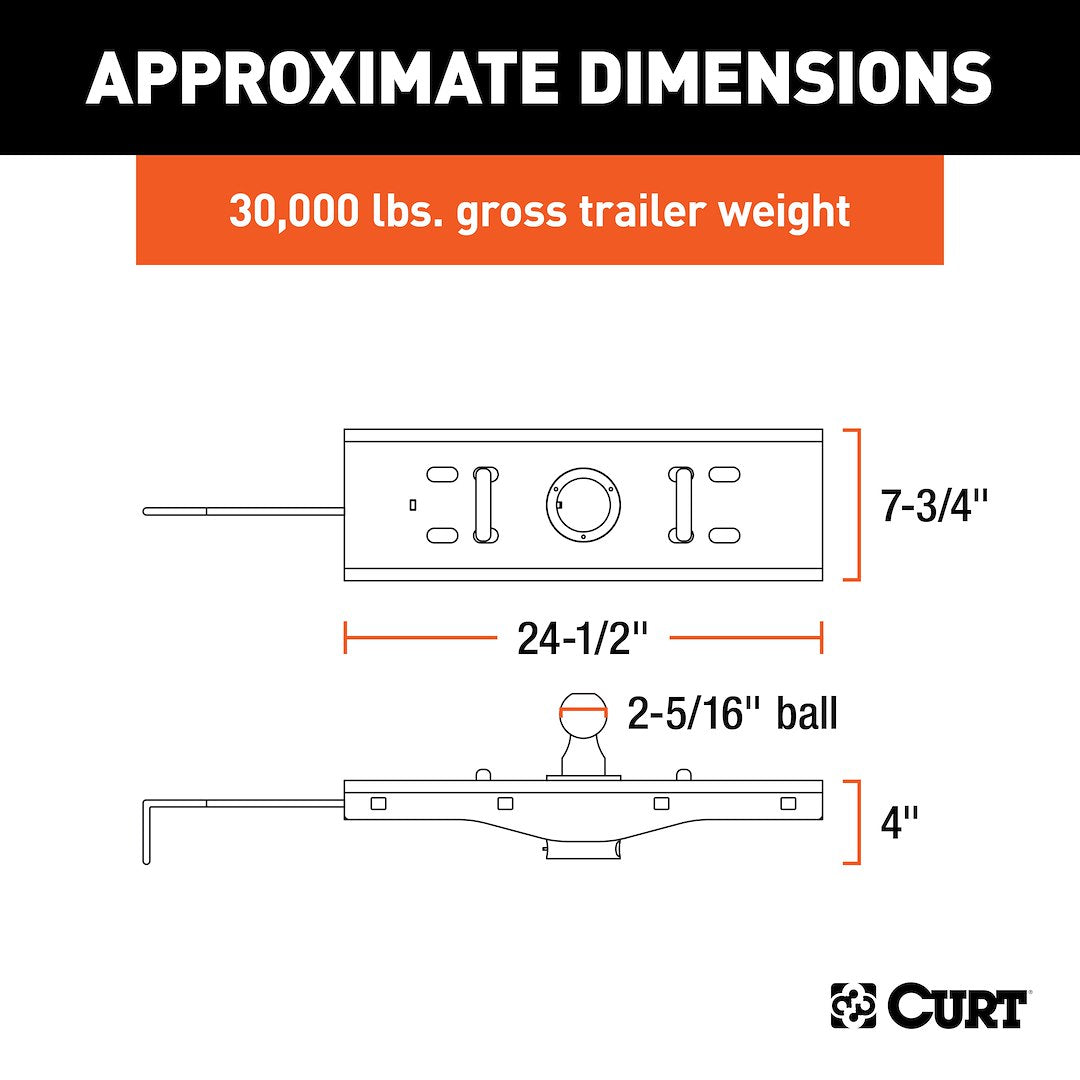 Curt 60619 Gooseneck Trailer Hitch Head||60619_3008x1990_Ca.Jpg||93||c9360619||1490031