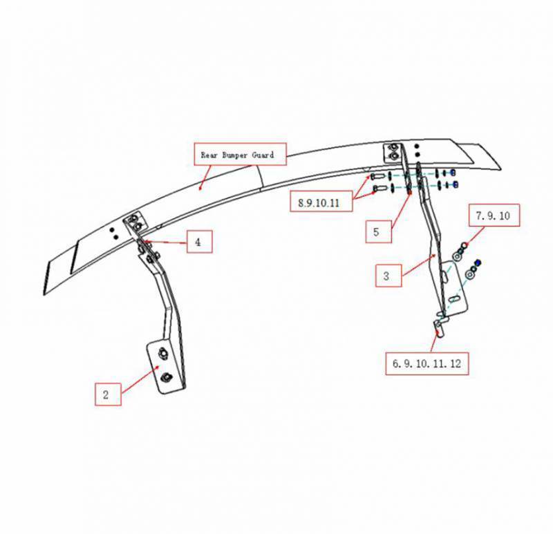 Black Horse Offroad Crdl-Aca205b Bumper Guard||crdl-Aca205b_7.Jpeg||91||blkrdlaca205b||2239162
