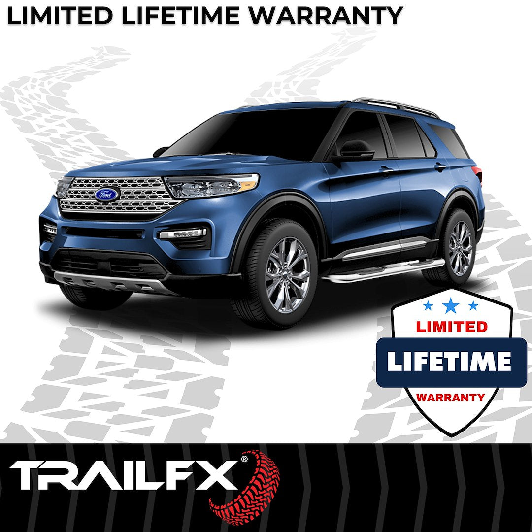 Product of TrailFX A0064S TFX Round Tube Side Steps Nerf Bar With Surface Steps