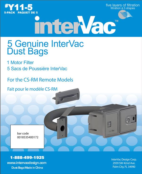Intervac Design Y11-5 Vacuum Cleaner Bag||y11-5.Jpg||85||i7hy115||1096250