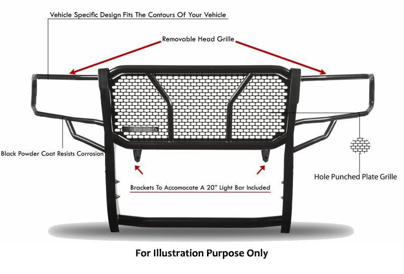 Black Horse Offroad Ru-Fora19-B Grille Guard||ru-Fora19-B_7.Jpeg||91||blkrufora19b||2239301