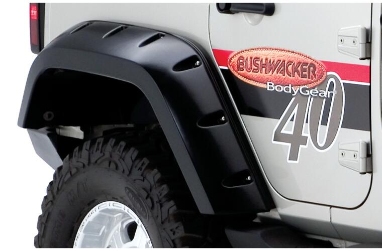 Product of Bushwacker 10044-02 Pocket Style/ Exposed Fasteners Black Fender Flare - Set Of 2