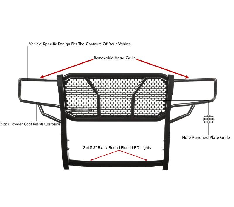 Black Horse Offroad Ru-Dora09-B-Plfb Grille Guard||ru-Dora09-B-Plfb_8.Jpg||93||blkora09bplfb||2469136