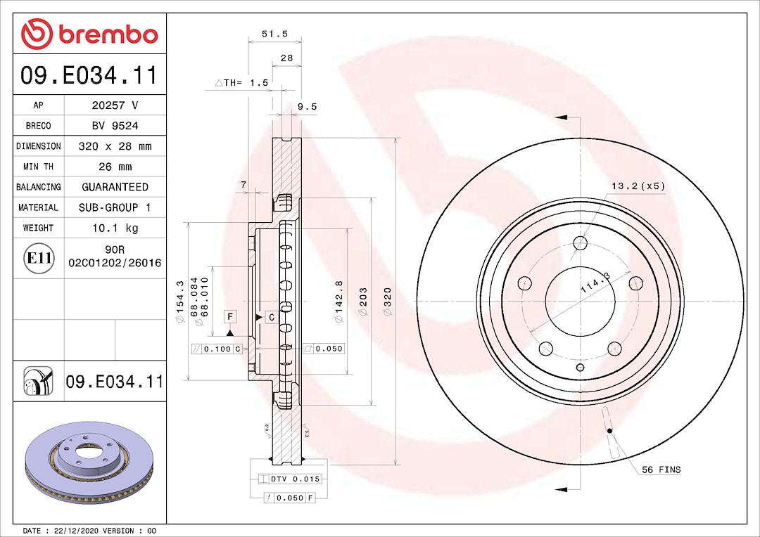 Brembo 09e03411c02 Brake Rotor||09e03411c02_4.Jpg||89||brm09e03411||1684400