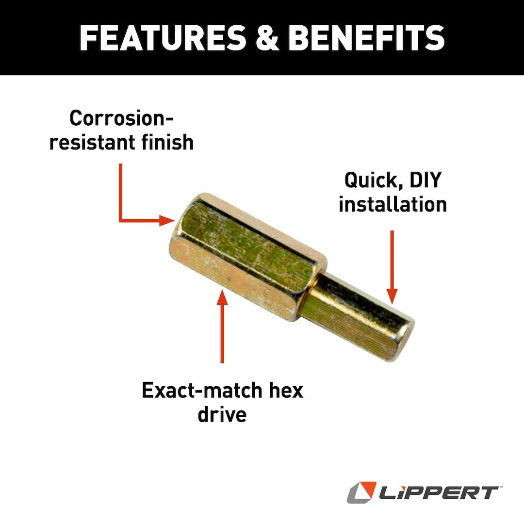 Product of Lippert Components 182912 Camper Jack Crank Drill Bit Adapter