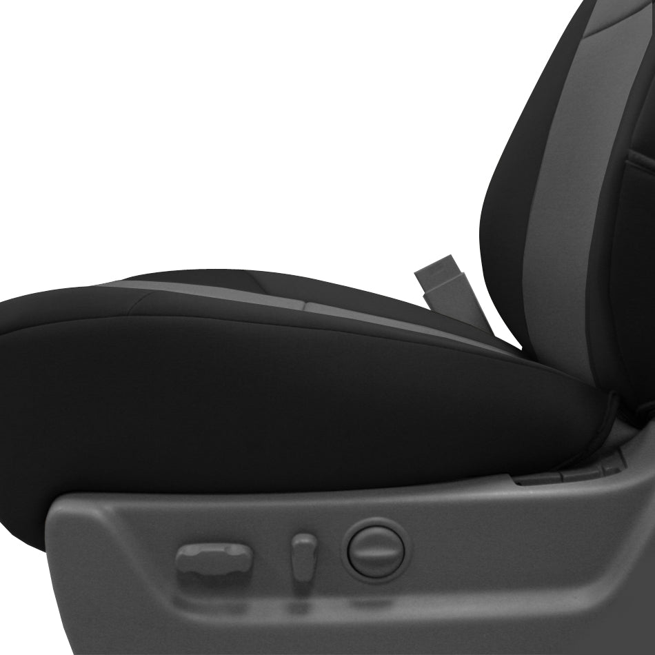 Product of Coverking CSCF12CH9492 Custom Charcoal Center/ Black Sides Neoprene Seat Cover
