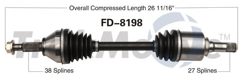 Trakmotive Fd-8198 Cv Axle Shaft||fd-8198.Jpg||85||trkfd8198||2261524