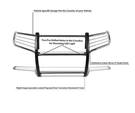 Product of Black Horse Offroad 17A096402MSS Grille Guard