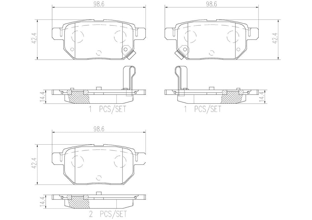 Product of Brembo P83133N Brake Pad - Set Of 4