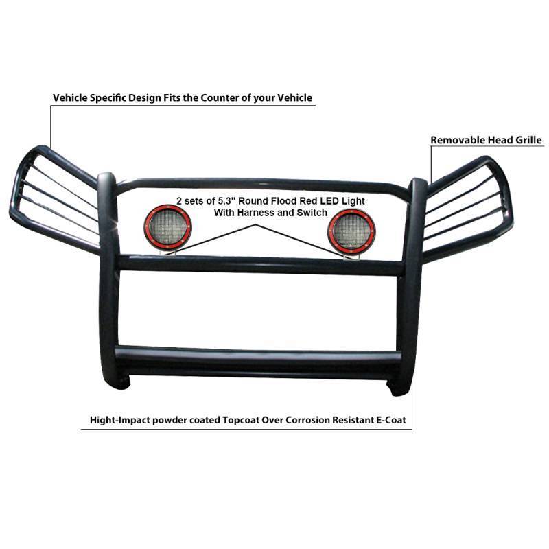 Black Horse Offroad 17a093902ma-Plfr Grille Guard||||93||blk7a093902fr||2007335