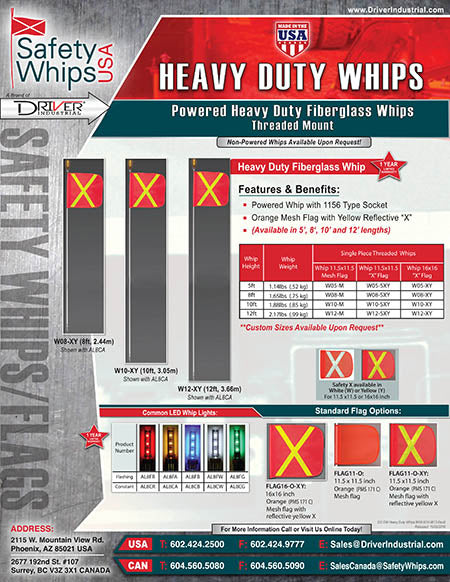 Driver Industrial Opco Llc W08-X Warning Whip||ds-Sw-Heavydutywhi-W08_W10_W12-Revb.Jpg||87||drvw08x||1211758