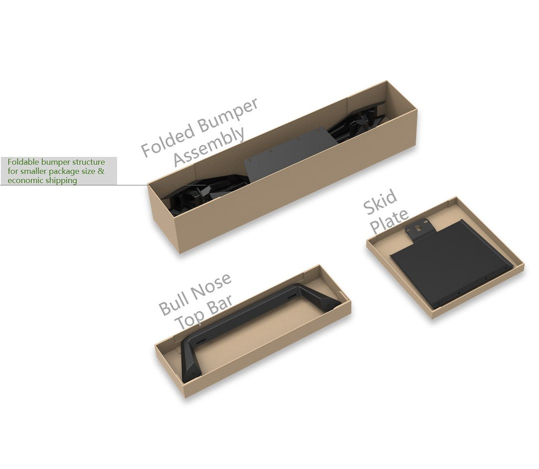 Product of Black Horse Offroad AFB-SI20-K1 Armour II Steel Powder Coated Bumper