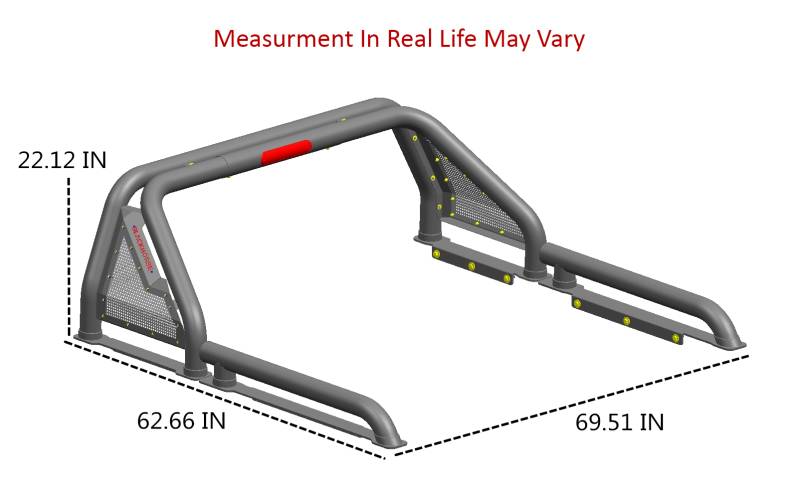 Black Horse Offroad Glrb-01b-Kit Truck Bed Bar||glrb-01b-Kit_8.Jpeg||92||blkglrb01bkit||2238513