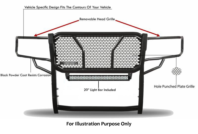 Product of Black Horse Offroad RU-TOTA16-B-KIT Grille Guard Modular Black Powder Coated