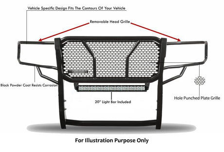 Product of Black Horse Offroad RU-TOTA16-B-KIT Grille Guard Modular Black Powder Coated