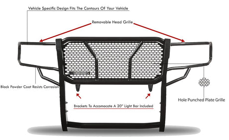 Product of Black Horse Offroad RU-DOSP19-B Grille Guard