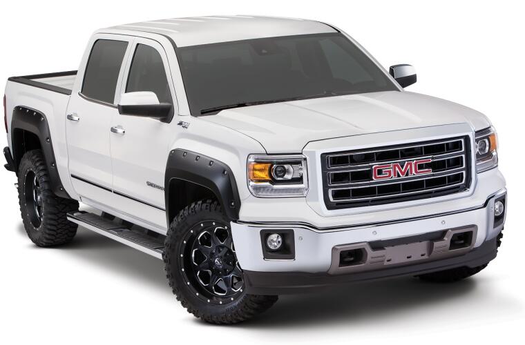 Product of Bushwacker 40974-02 Pocket Style/ Exposed Fasteners Black Fender Flare - Set Of 4