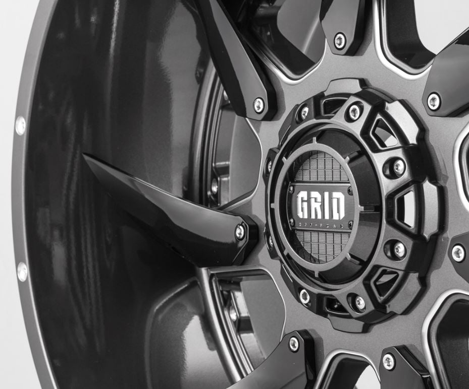 Product of Grid Wheels 17x9 Graphite With Natural Accents Wheel - 6x5.50 Bolt Pattern