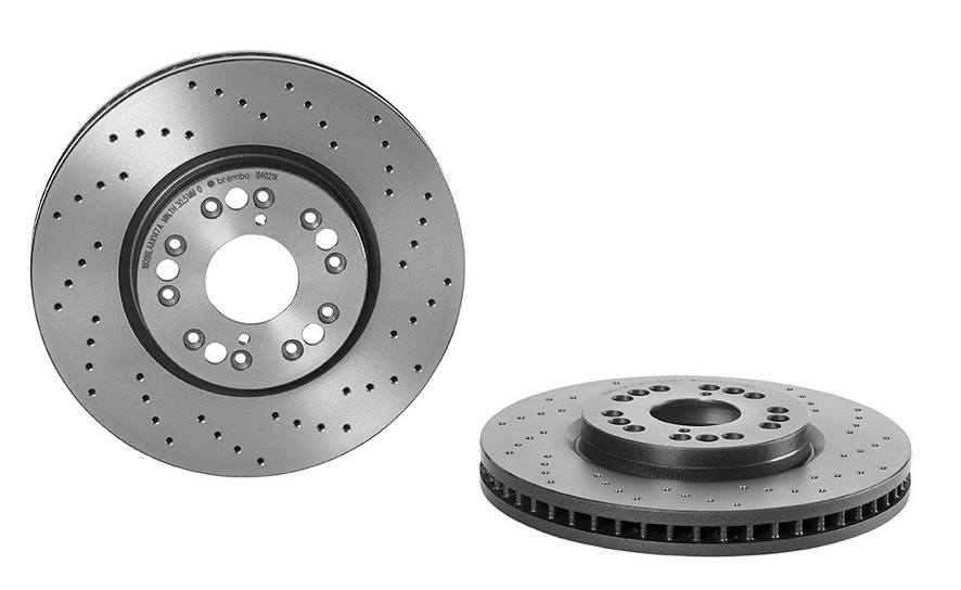 Product of Brembo 0984021XC02 Xtra Vented Cross Drilled 1 Piece Brake Rotor