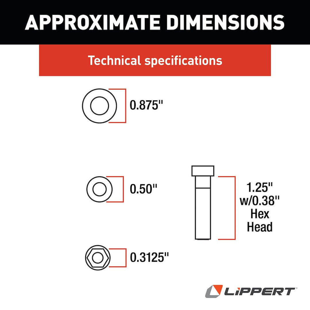 Product of Lippert Components 216567 Entry Step Bushing Repair Kit