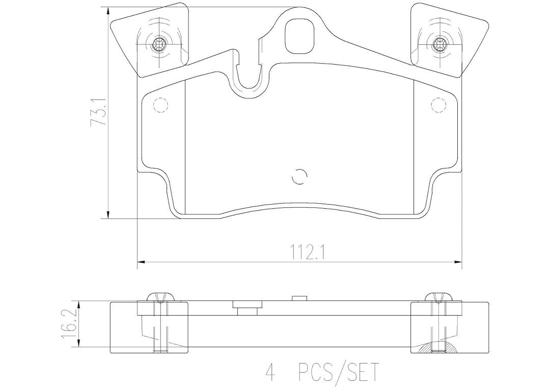 Product of Brembo P85088N Brake Pad - Set Of 4