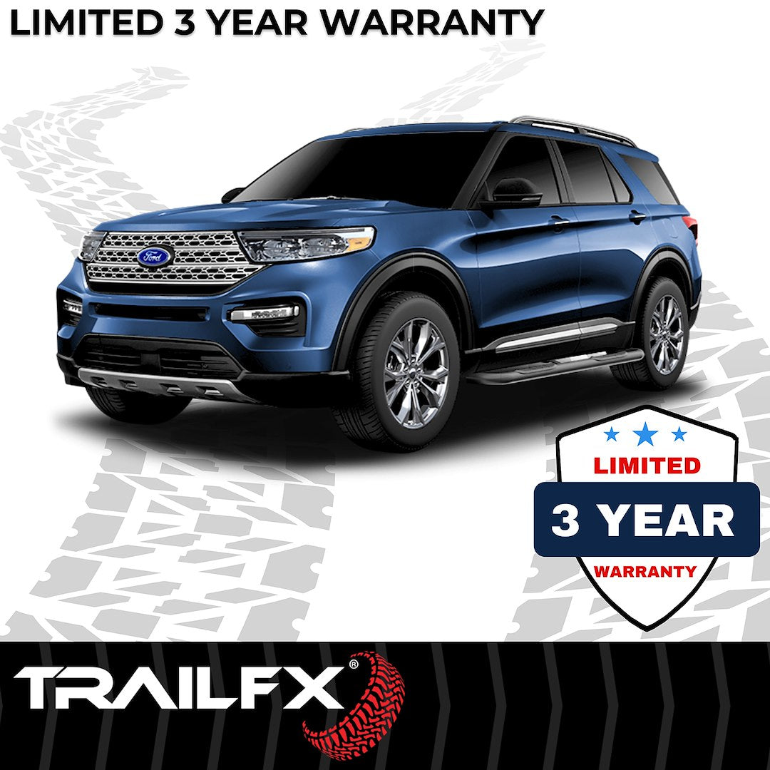 Product of TrailFX A0064B TFX Round Tube Side Steps Nerf Bar With Surface Steps