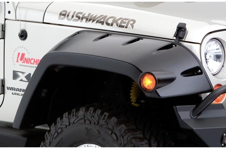 Product of Bushwacker 10045-02 Pocket Style/ Exposed Fasteners Black Fender Flare - Set Of 2