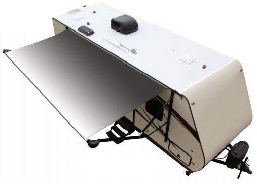 Product of Lippert Components V000520225 Black/ Gray/ Silver RV Patio Anti-Scuff/ Anti-Mildew Fabric Awning Fabric