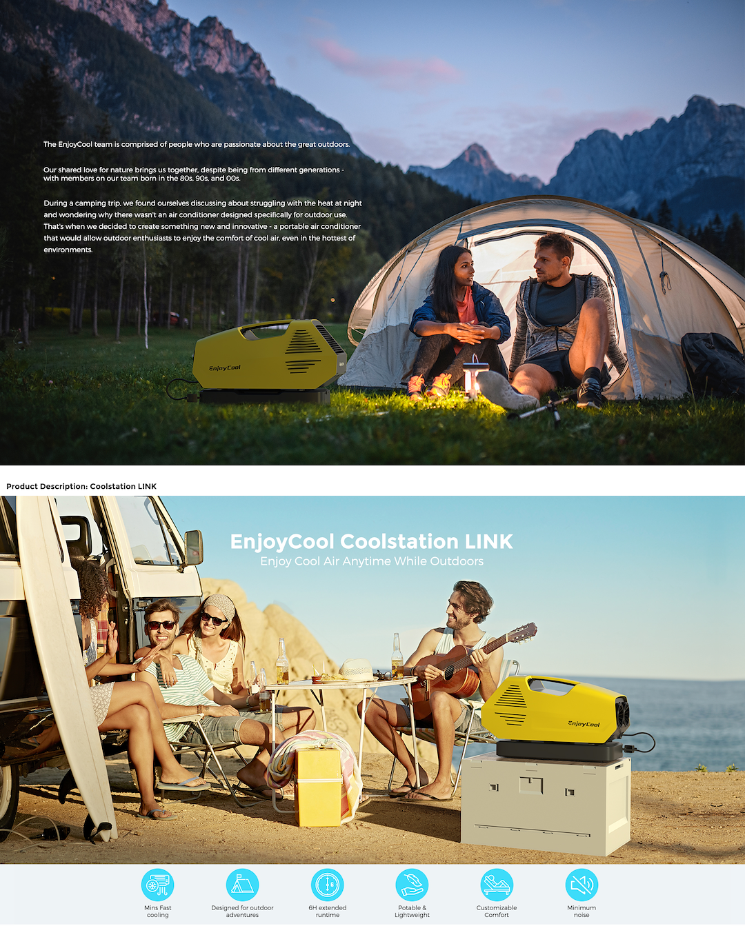 Product of Enjoy Cool LFL-AC-YELLOW 2380 BTU Evaporative Cooling Air Conditioner