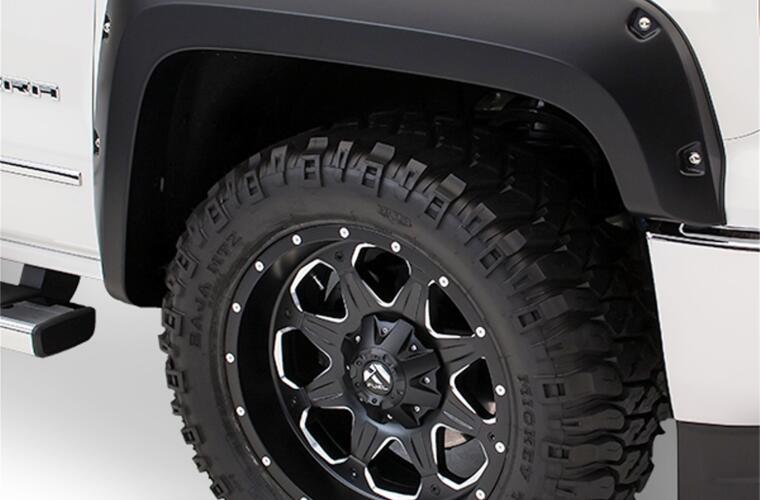 Product of Bushwacker 20105-02 Pocket Style/ Exposed Fasteners Black Fender Flare - Set Of 2