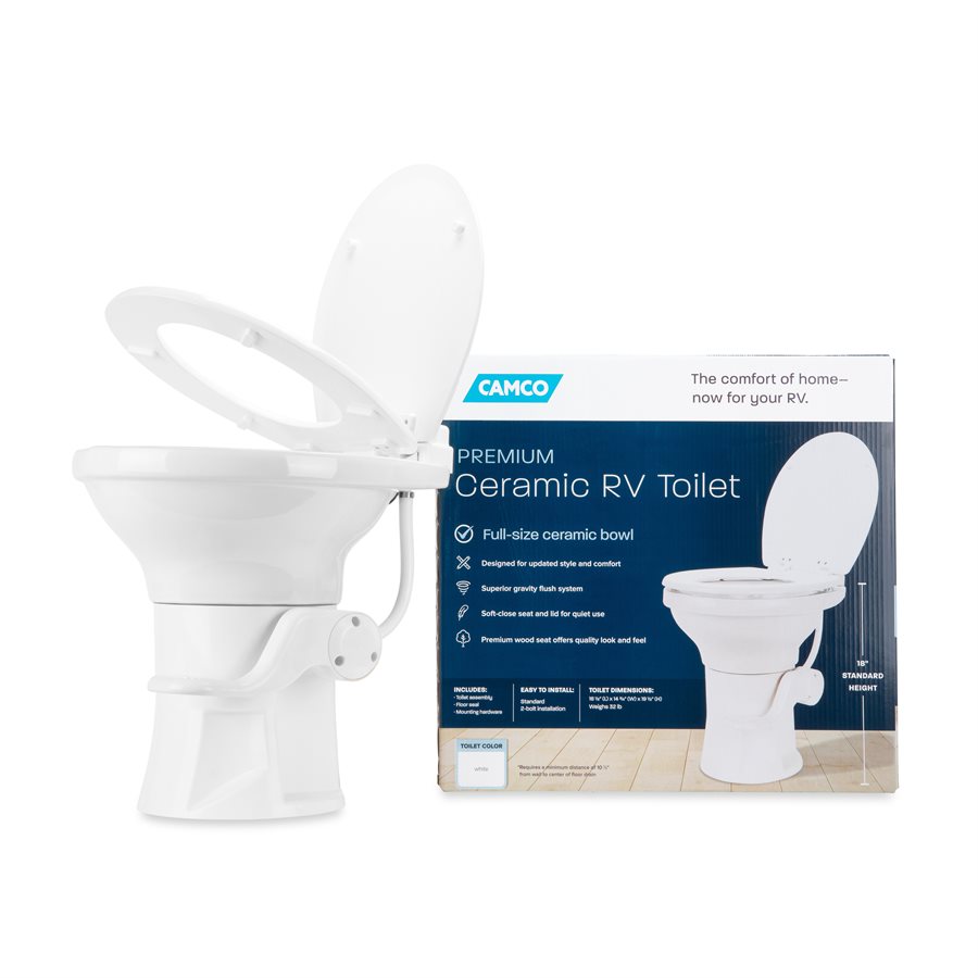 Product of Camco 41710 Permanent Full Bowl Flush Toilet , 18 Inch