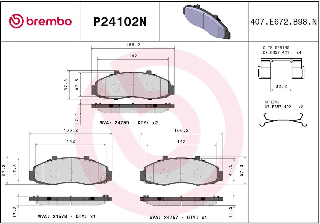 Brembo P24102n Brake Pad||p24102n_R.Jpg||86||brmp24102n||2091786